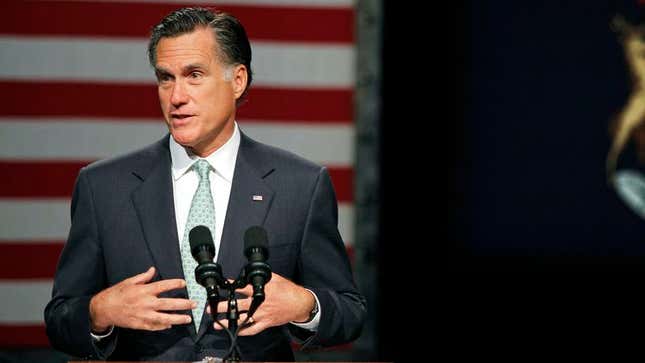 Image for article titled Romney Comes Clean, Admits He Made $32 Trillion In 2006