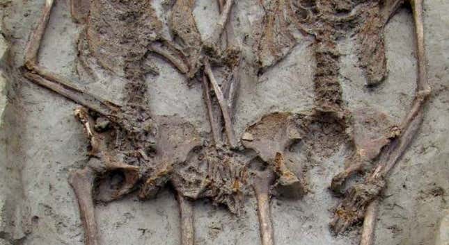 Found with hands clasped together.