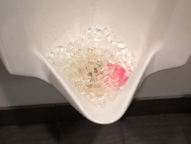 Image for article titled Ice In Urinal Just Cherry On Top For Man Who Came To Club To Drink Piss