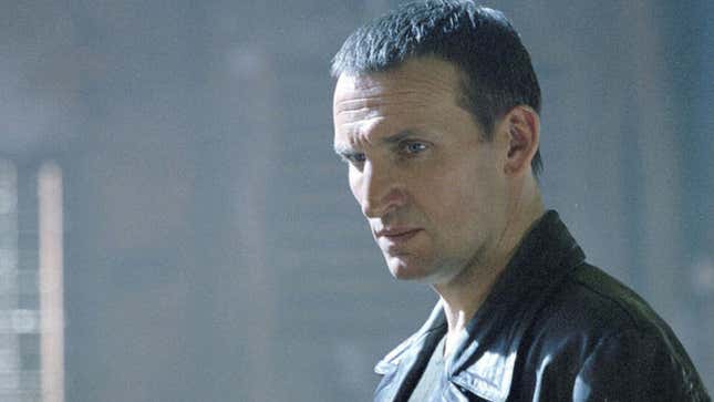 Eccleston as the Ninth Doctor.