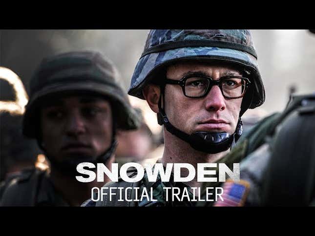 Joseph Gordon-Levitt blows the conspiracy wide open in the <i>Snowden </i>trailer