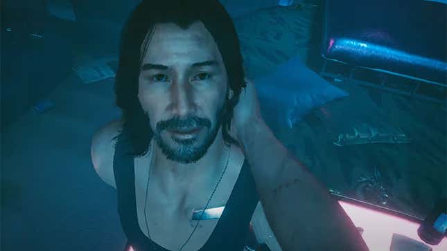 Image for article titled Cyberpunk 2077 Removes Mod That Let You Bang Keanu Reeves