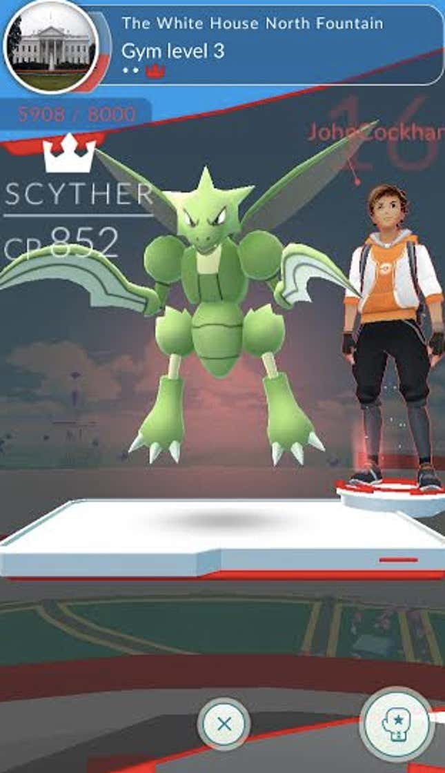 Image for article titled Pokémon Go Players Are Waging War Over The White House
