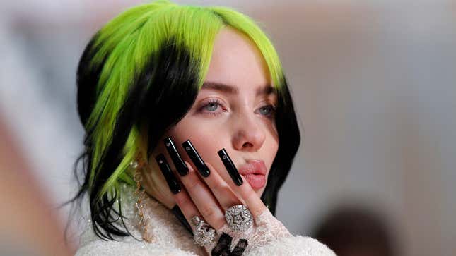Image for article titled Billie Eilish Got Rid Of Her Signature Black and Neon Green Hair