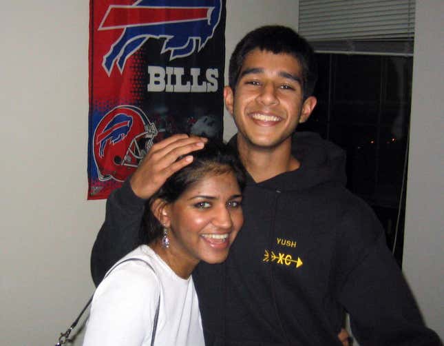 In a friend’s dorm room when he visited me during my sophomore year in college, 2005.