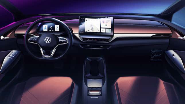 Image for article titled The Volkswagen ID.4&#39;s Interior Is Happily Uncluttered