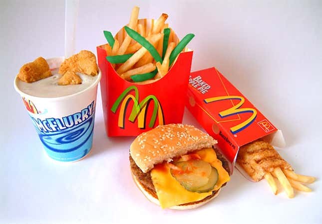 A $1.99 value meal available at the “Not Quite Perfect” McDonald’s.