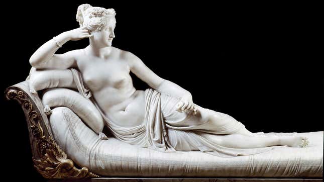 Pauline Bonaparte apparently sat naked for this sculpture of Venus by Italian artist Antonio Canova.