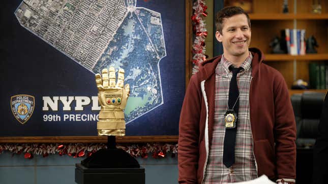 Image for article titled Brooklyn Nine-Nine hams it up with the competitive “Valloweaster”