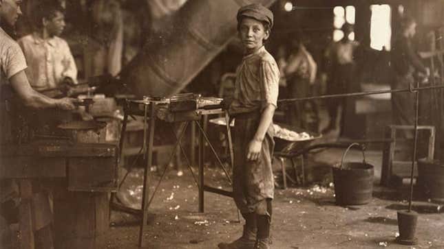 Until a factory opened nearby, this young man, 10, had gone nearly nine years without gainful employment.