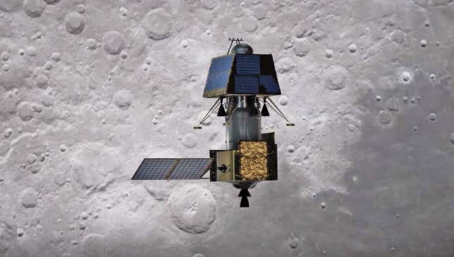 Artist’s depiction of the Chandrayaan-2 lunar orbiter. 