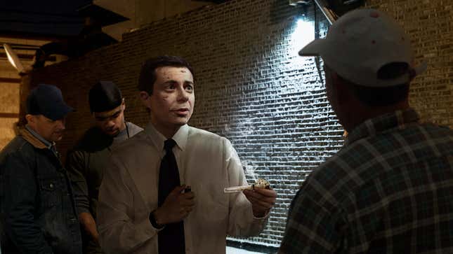Image for article titled Pete Buttigieg Charms Crowd At Iowa Truck Stop By Sampling Local Meth