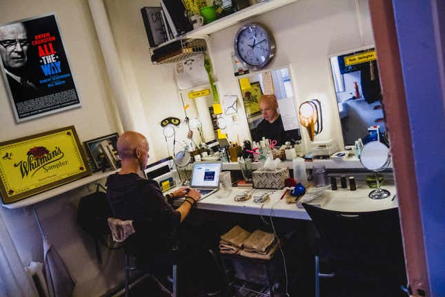 Christopher Gurr’s dressing room