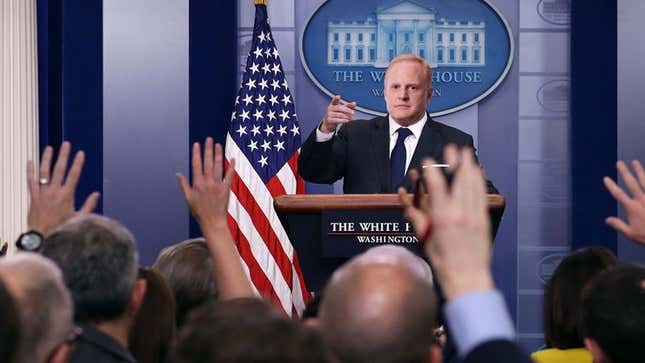 Image for article titled Sean Spicer Given Own Press Secretary To Answer Media’s Questions About His Controversial Statements