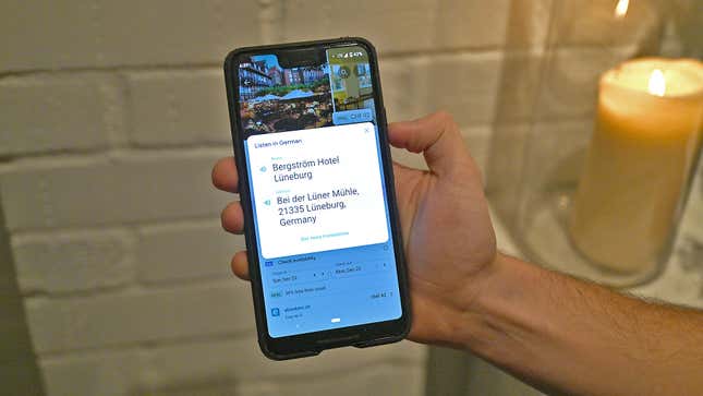 Here’s a quick look at what happens when you press the speaker icon that will being showing up next the names of locations in Google Maps.