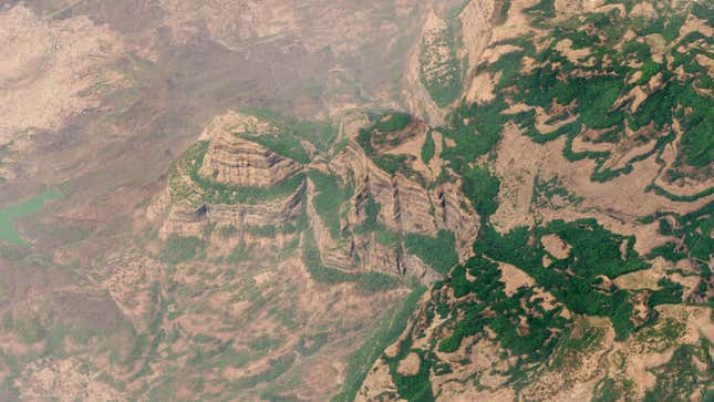 A portion of the Deccan Traps in India.