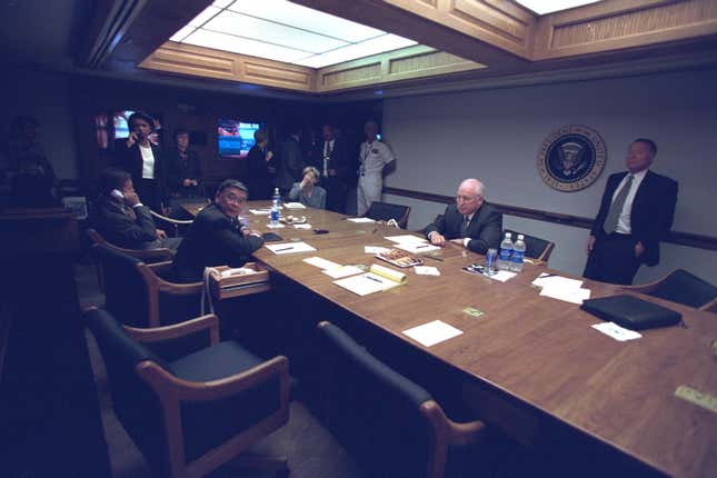 The Presidential Emergency Operations Center on September 11, 2001
