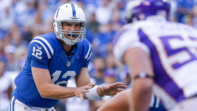 Image for article titled Andrew Luck Gets First Whatever It’s Called When You Beat The Minnesota Vikings