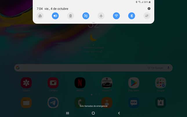 Hay un botón en las últimas tablets de Samsung que activa el modo DeX