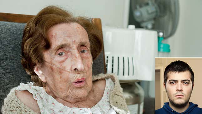 Image for article titled 93-Year-Old Grandmother At Thanksgiving Worried This Last Time She Sees Fuck-Up Grandson Before He Dies