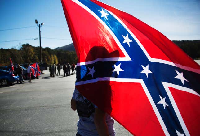 Image for article titled Georgia High School Teacher Investigated for Telling Class the Confederate Flag Is ‘Like a White Trash Save the Date Card’