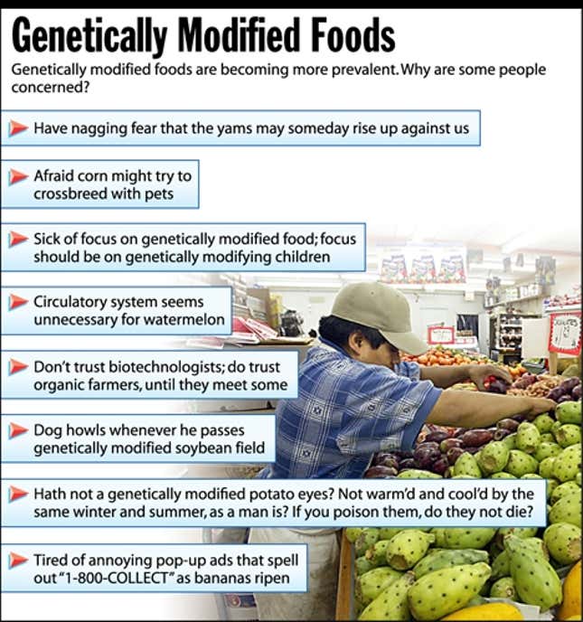 Genetically modified foods are becoming more prevalent. Why are some people concerned?