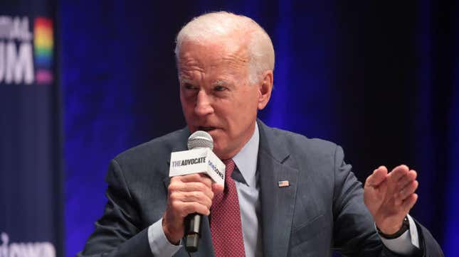 Image for article titled Joe Biden Insists He Is a Champion of Equality Right Before Calling a Woman Moderator 'Sweetheart'