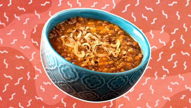 Image for article titled Use the Instant Pot to combine the best of lentil and French onion soups