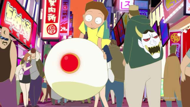 Imagen para el artículo titulado Así sería un episodio de Rick y Morty en versión anime