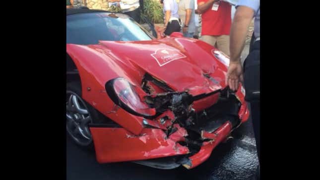 Image for article titled Ferrari Cruise Ended Very Badly for This F50 That Couldn&#39;t Stop in Time