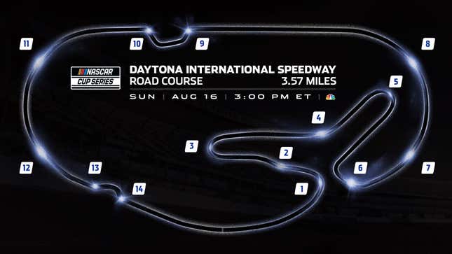 Image for article titled NASCAR Stock Cars Are Too Heavy And Powerful To Run The Daytona Road Course, So They Added Another Chicane