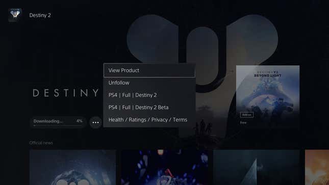 This was my PS5's way of telling me it was also downloading the PS5 version of Destiny 2.