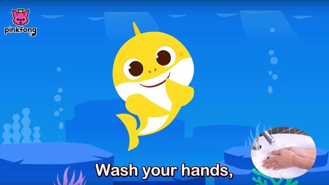 Image for article titled Educate Your Kids and Torture Yourself With a Baby Shark Hand-washing Video