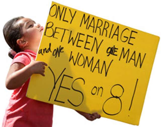 Image for article titled California Passes Anti-Gay Marriage Legislation