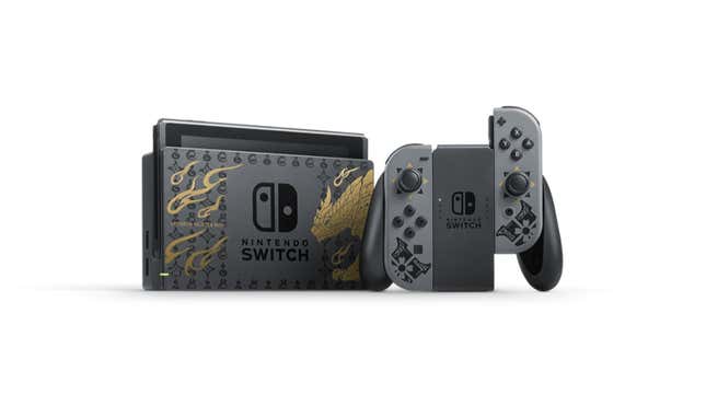 Image for article titled In Japan, The Nintendo Switch Covers Itself In Monster Hunter