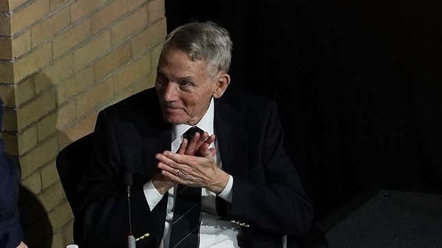 William Happer during the fourth meeting of the National Space Council at National Defense University at Fort McNair on October 23, 2018