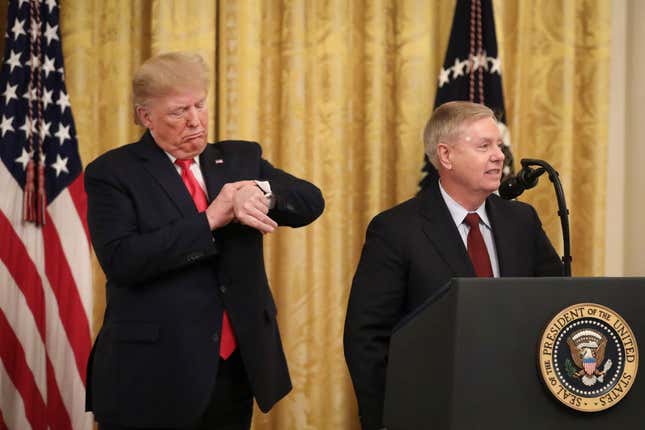 Image for article titled Fox News Cut Lindsey Graham Off in the Middle of Him Begging With His Begging Ass
