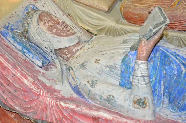 The 800-year-old tomb of Eleanor of Aquitaine.