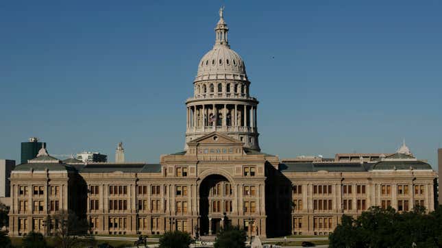 The Texas capitol building in Austin.