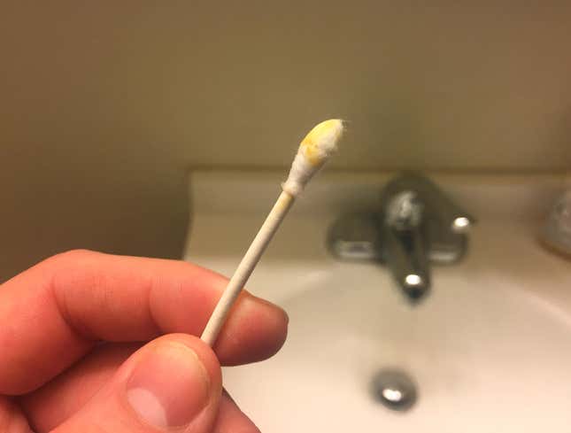 Image for article titled Man Crushed By Lack Of Filth On Q-Tip Pulled From Ear