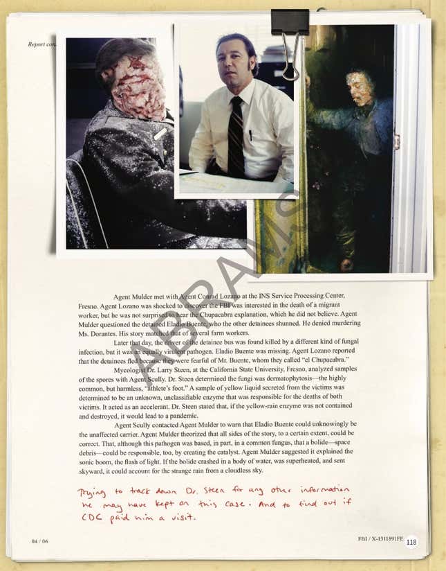 Image for article titled Peek Into The X-Files: The Official Archives for More Details on the Show's Creepiest Cases