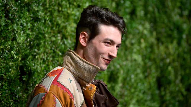Ezra Miller attends the CFDA / Vogue Fashion Fund 15th Anniversary Event at Brooklyn Navy Yard on November 5, 2018 in Brooklyn, New York.