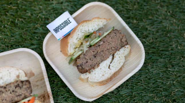 sample serving of Impossible Burger