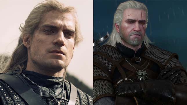 The Geralt played by Henry Cavill and the Geralt of the games (voiced by Doug Cockle) are very different versions of the same character.