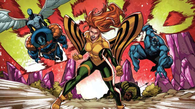 Siryn trying to get the hell out of dodge.