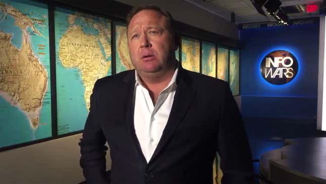 Image for article titled Alex Jones Pleads With Sandy Hook Parents To Imagine Pain An Expensive Lawsuit Would Cause Him