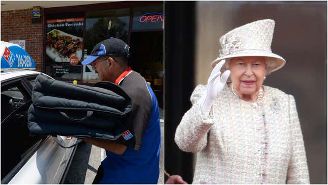 Image for article titled Domino’s driver unable to deliver pizza to Buckingham Palace