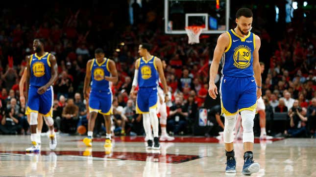 Image for article titled What&#39;s Left Of The Warriors Completes Sweep Of The Trail Blazers