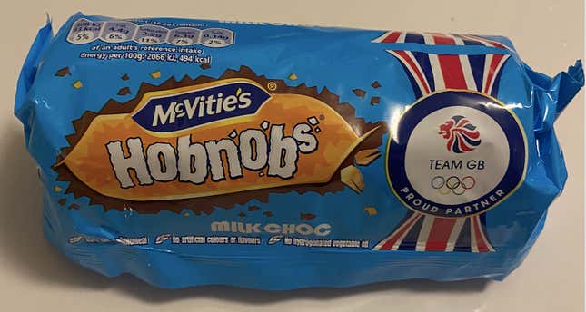 This is what Hobnobs look like when you buy them at the store.