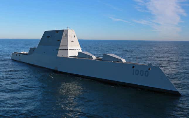 The USS Zumwalt destroyer. Photo credit: U.S. Navy